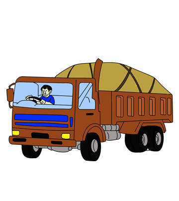 Overloaded Truck Coloring Pages